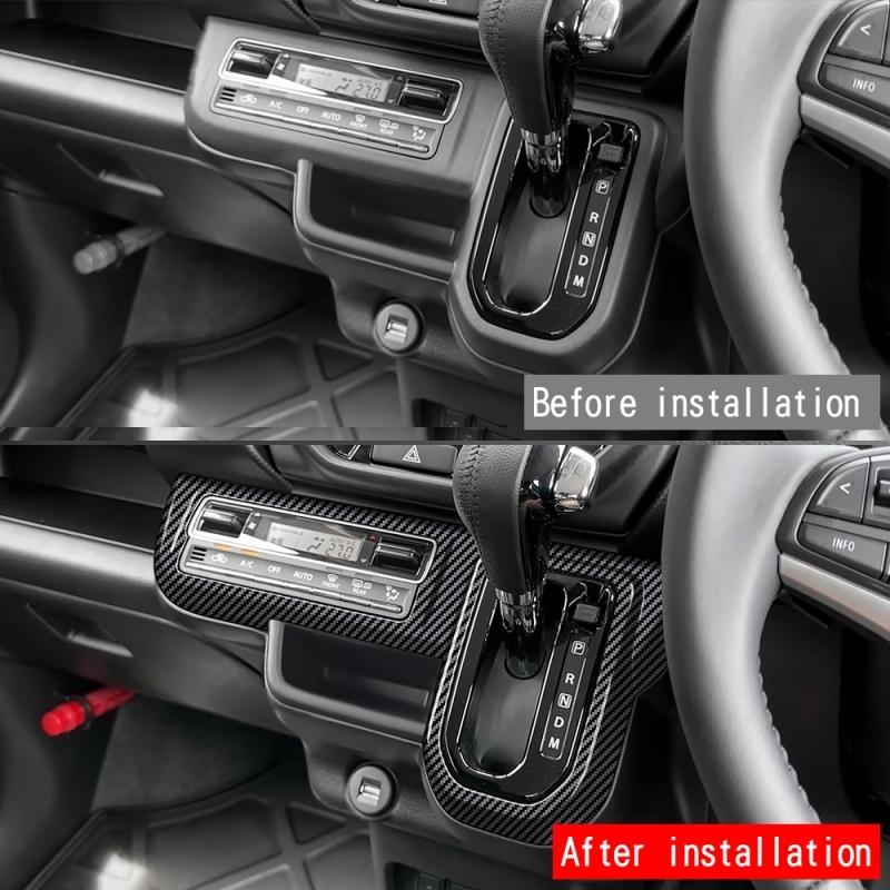 For SUZUKI Hustler -2024 ABS black air conditions outlet switch panle Central control gear shift panle Interior Accessories