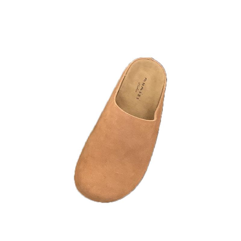 Retro Baotou Girl 2025 Spring New Soft Bottom Casual Versatile with Skirt Casual Half Slippers