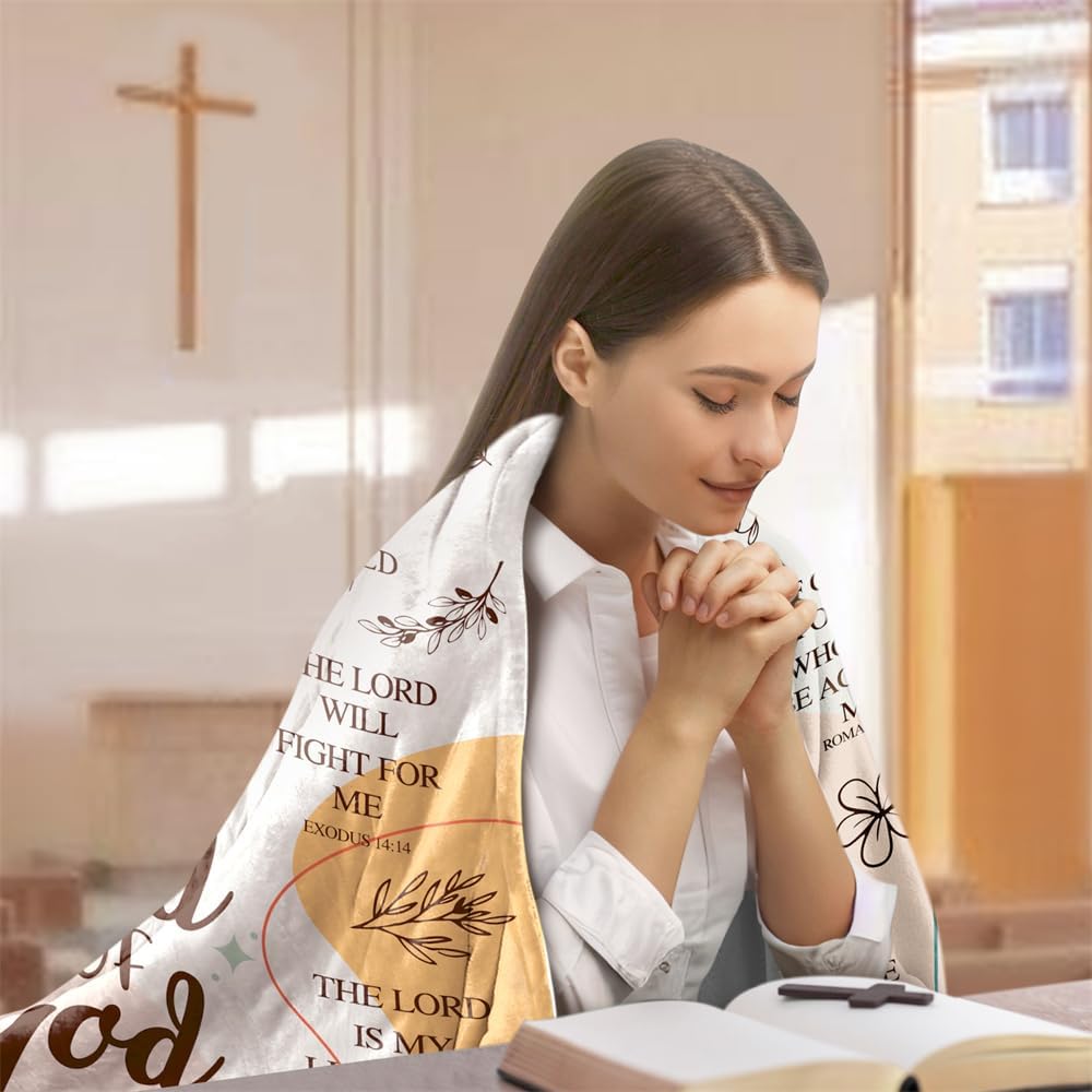 I Am A Child of God Christmas Faith Gift for Christian Women, Jesus Gift for Woman Bible Verse Throw and Blanket for Godmother