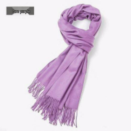 Women's Faux Cashmere Warm Scarf - Autumn/Winter Solid Color Korean Style Shawl