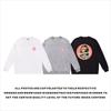 Unisex lässiger übergroßer Rundhals-Pullover mit Schriftzug-Print leichter Baumwoll-Hoodie