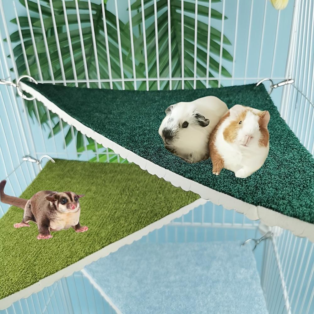 Soft Plush Triangle Pet Hammock Hanging Cage Bed for Parrots Hamsters Ferrets Small Animals Swing Perch Cage Accessory