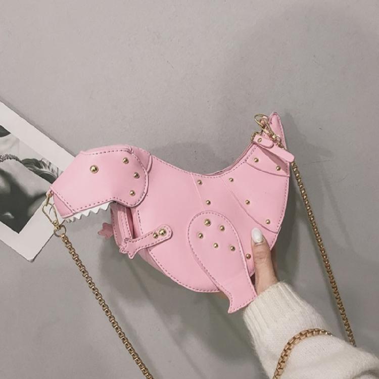 Chic PU Dinosaur Handbag Shoulder Bags Lightweight Crossbody Bag for Girls