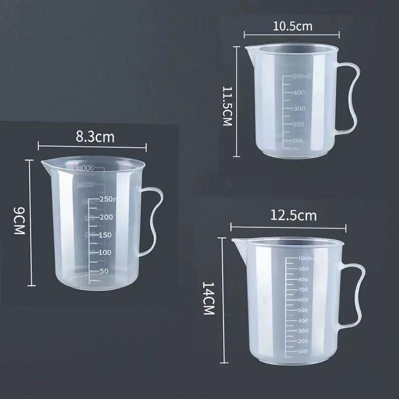 Graduated Measuring Cup Set - 1000ml & 5000ml Cylinders for Milk Tea Shop Equipment
