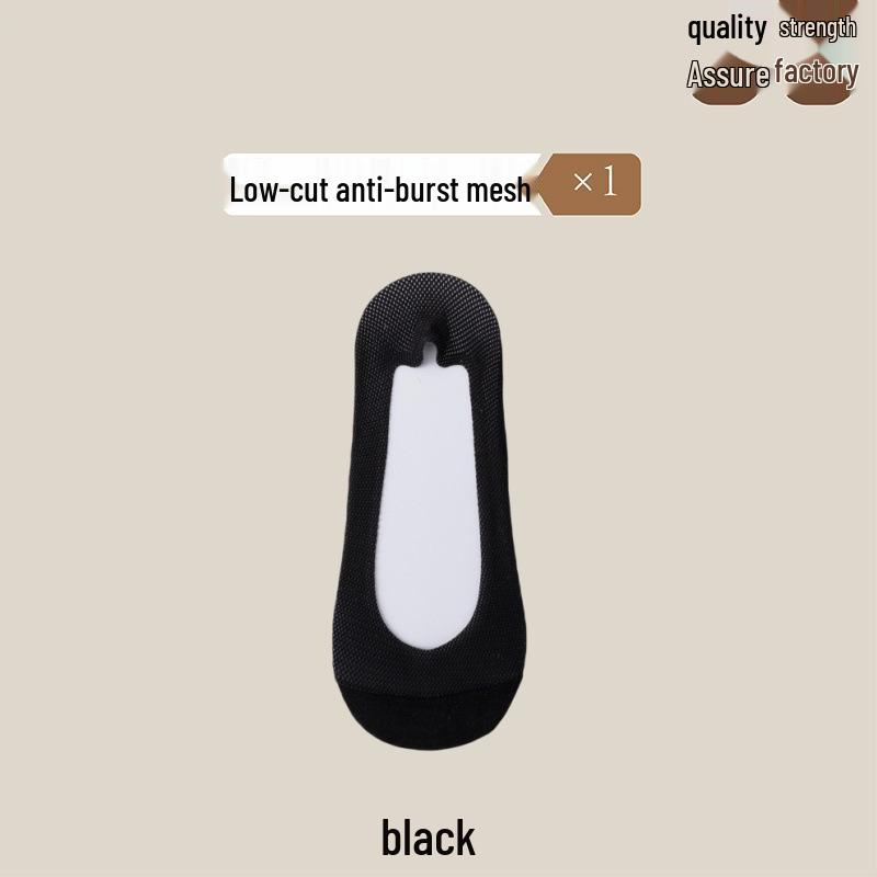 Women's Non-Slip Low-Cut Mesh Socks - Summer Thin, Anti-Slip, Shallow Mouth Design