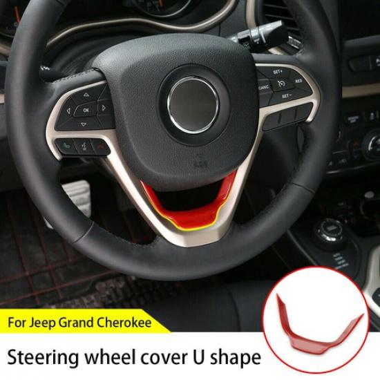 Steering Wheel Strip Panel Cover Trim For Jeep Grand Cherokee 2014-20 Bright Red
