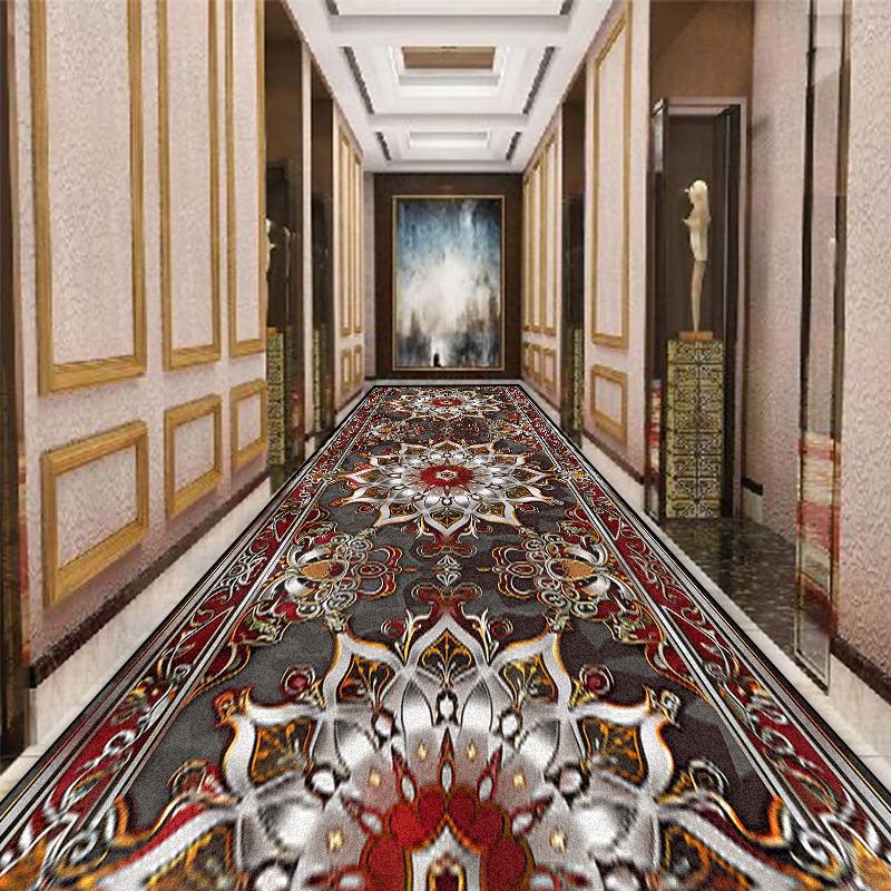 Persian Luxury Corridor Carpet Living Room Home Non-slip Hallway Area Rugs Washable Porch Entry Doormat Customizable Tapis Salon