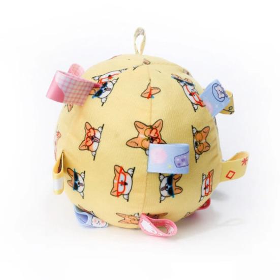 Pet Chew Toy Dot Printing Colorful Webbing Highly Elastic Bite-Resistant Cotton Filling Built-in Bell Noise Making Dog Toy