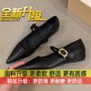 Women's commuter flat Mary Jane women's shoes spring temperament pointed head shallow mouth single shoes