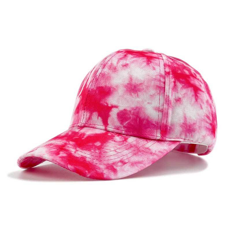 Dye Print Tie Baseball Cap Hip Hop Color Block Graffiti Visor Hat Sun Protection
