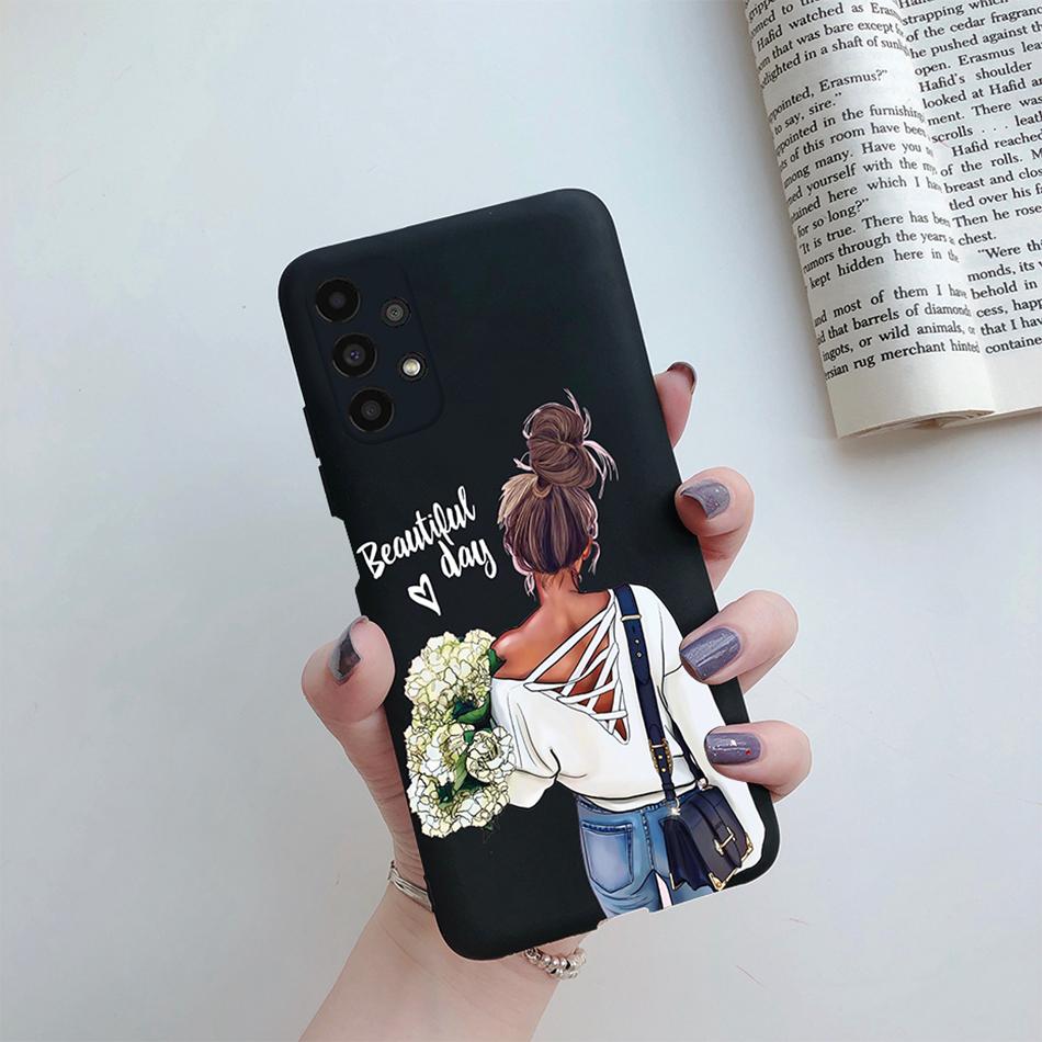 For Cover Samsung Galaxy A13 A33 A53 A73 5G Beautiful Girl Soft Silicone Case For Samsung A13 4G A 13 A135F GalaxyA13 Funda Case