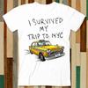 Tom I Survived My Trip To NYC New York Gelbes Spinnentaxi T-Shirt für Erwachsene Unisex Herren Damen Retro Design T-Shirt Vintage Top A4704