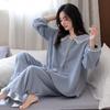 Coral Fleece Pajamas Women'S Autumn And Winter Fleece Thickened Flannel Cute Winter Loungewear Set