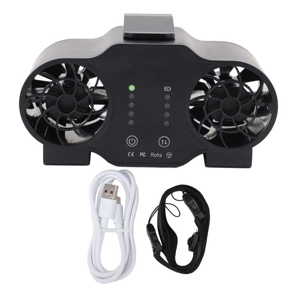 Portable Waist Clip Fan Super Strong Airflow 4 Speed Personal Wearable Fan USB Rechargeable Hanging Neck Fan Forward