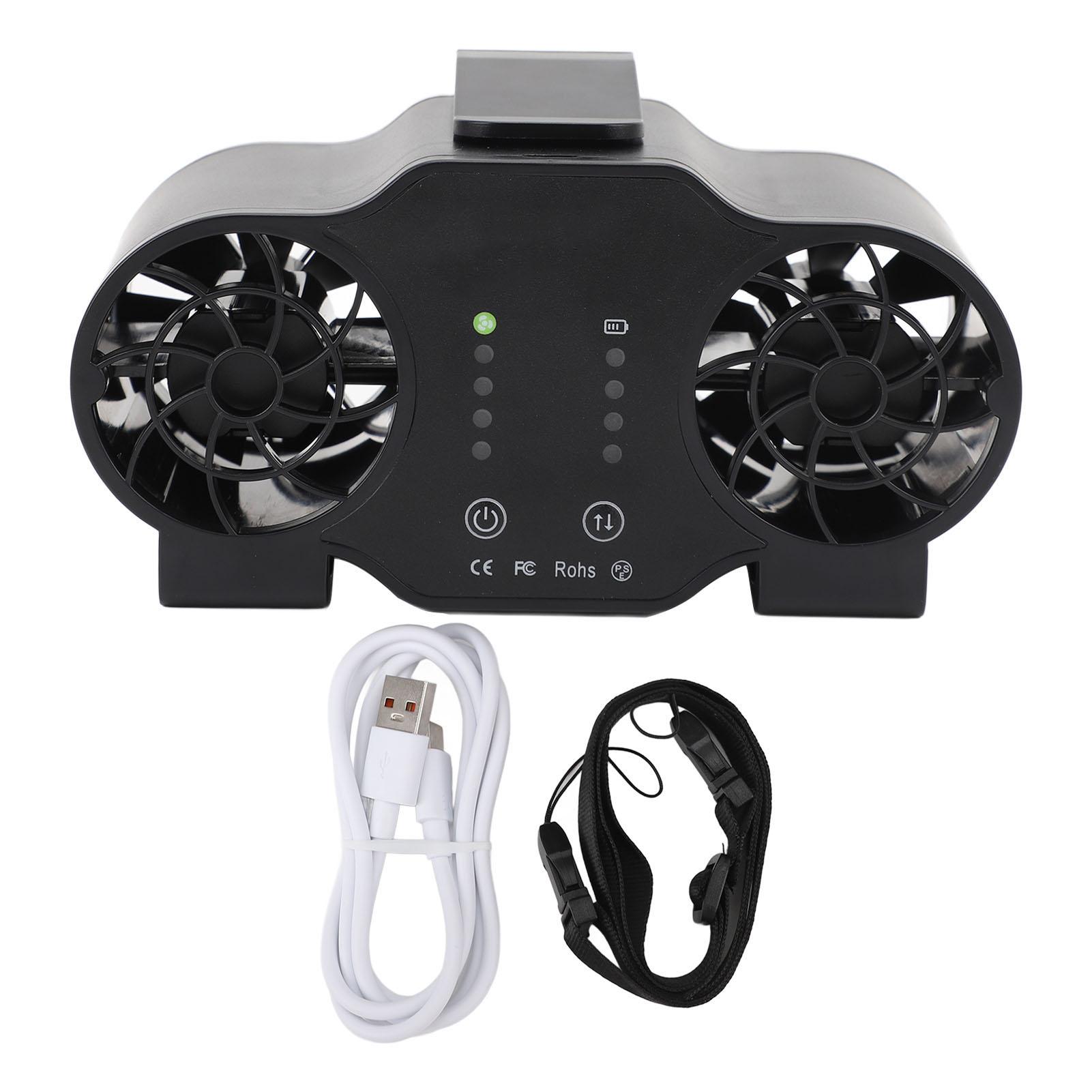

Portable Waist Clip Fan Super Strong Airflow 4 Speed Wearable Fan USB Rechargeable Hanging 16000mah