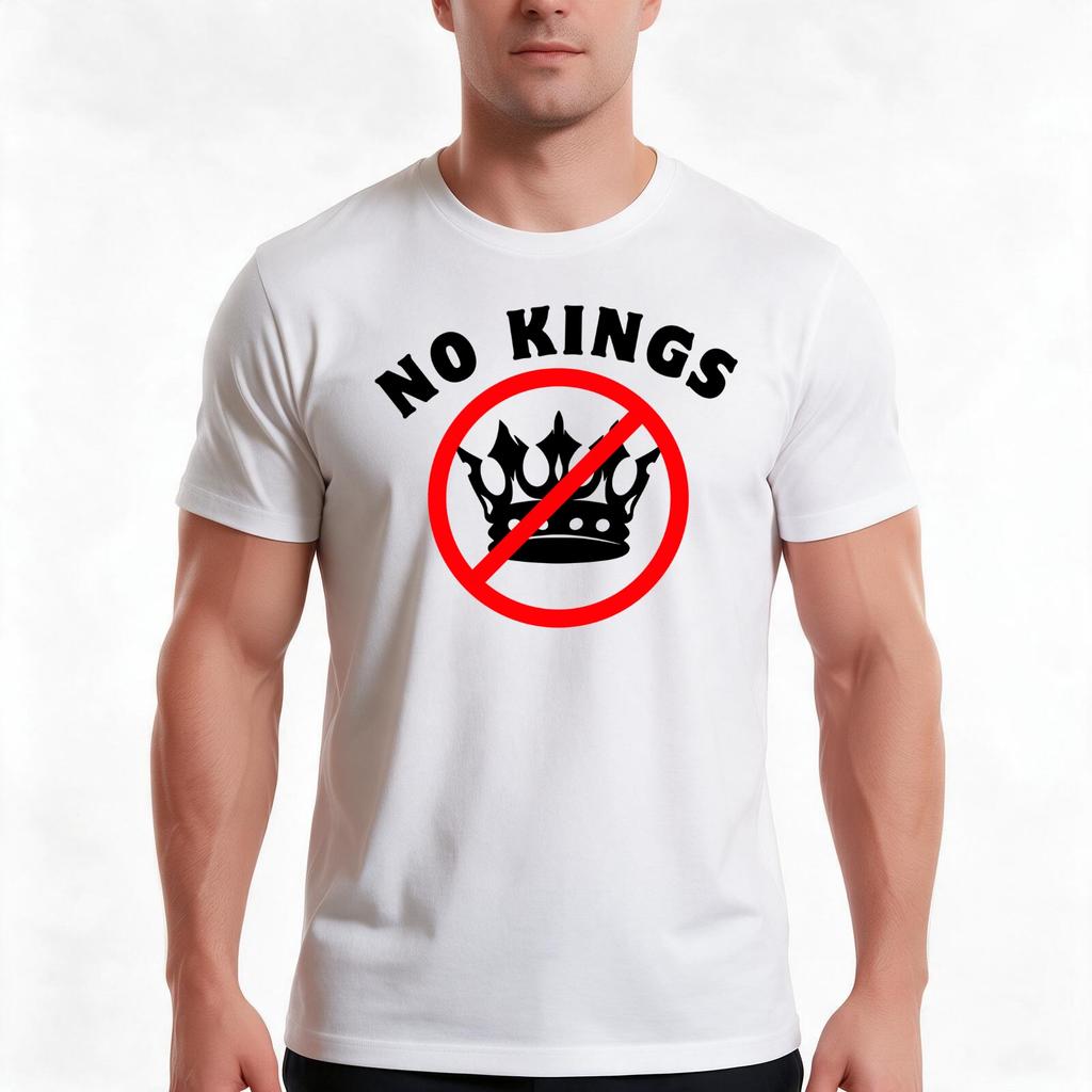 No Kings Tshirt Summer Casual Cotton Tee Oversized Streetwear Tops Vintage Graphic Print Loose Fit Short Sleeve
