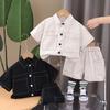Jungen Arbeitskleidung Kurzarm Set Sommerkleidung Koreanische Kinder Trendiges Hemd Sommermode