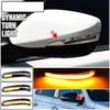 1 Pair Flowing LED Turn Signal Rearview Mirrors, Black ABS, Ideal for Modern Vehicles