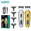 Men's Hair Clipper Shape Carving Metal Body Hair Trimmer Strong Power Pusher Strong LED Intelligent Digital Display Electric Push Clipper V-931