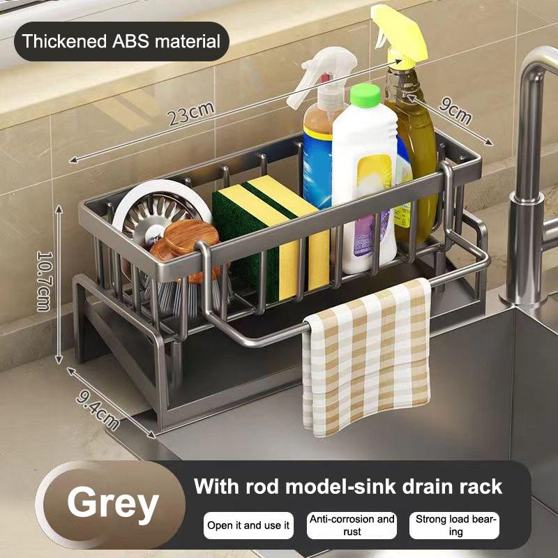Multifunctional Sponge Rack Drainer Kitchen Shelf Sink Rag Dishwashing Detergent Dishcloth Organiser Kitchen Storage Racks