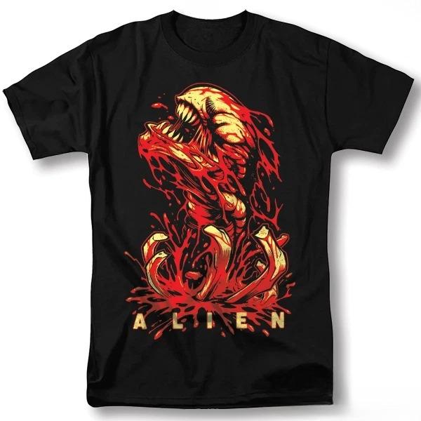 Alien Shirt Classic Movie Poster Vintage Graphic Design TShirt S
