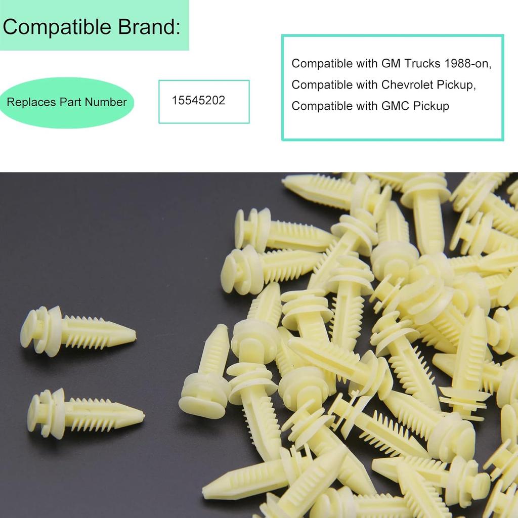 15545202 Door Panel Clips (60pcs) Retainers Trim Panel Clip Compatible with GM Chevrolet GMC Trucks