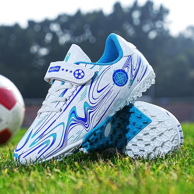 Kids' Velcro Soccer Shoes: Durable Cleats for Outdoor Training and School Play