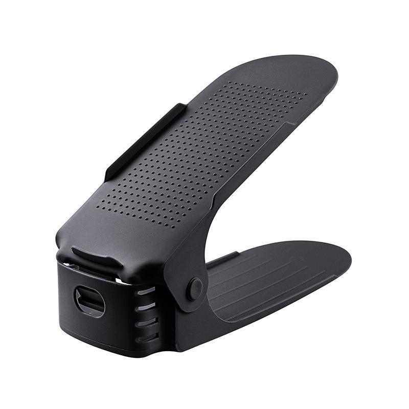 

2-х уровневая регулируемая полка-органайзер для обуви для дома и общежития