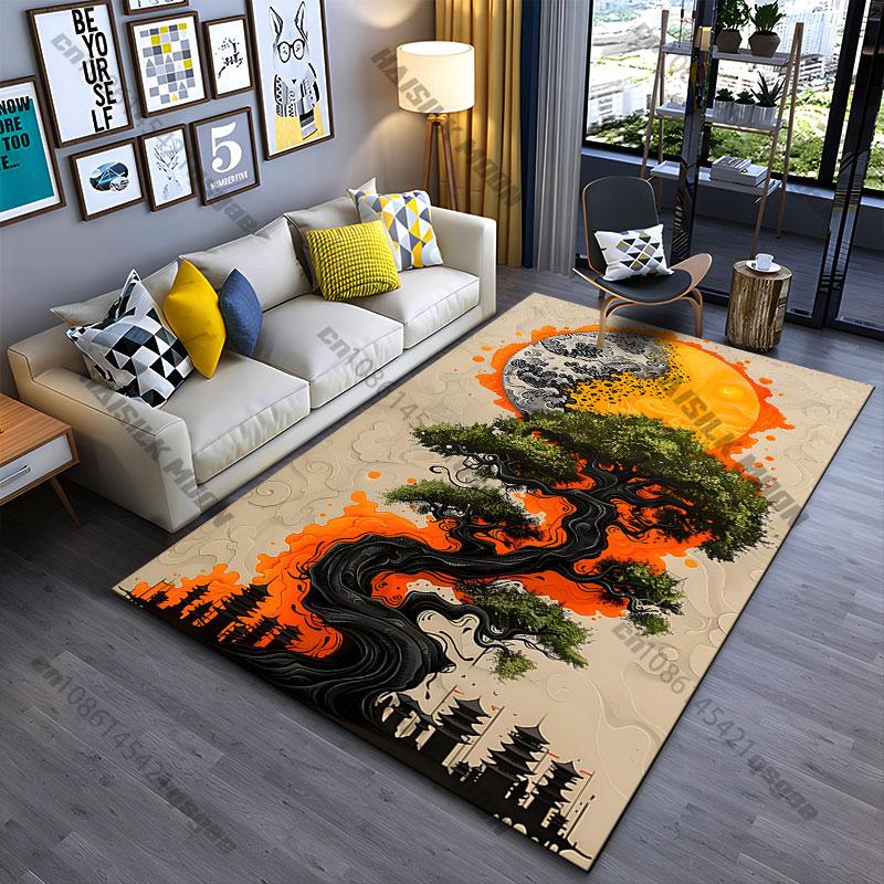 Harmony between nature and cosmos carpet Yoga living room room decor children s crawling mat doormat area rug games mat 40x60cm