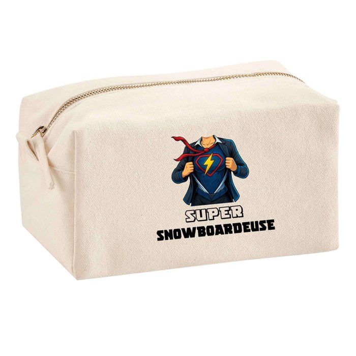 Trousse multifonction Super Snowboardeuse Femme Cadeau Anniversaire Collègue Idée Personnalisé | Trousse Scolaire Fournitures Bureau