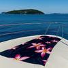 Midnight Plumeria Quick Drying Bath Towel Microfiber beach towel light weight swimming camping yoga beach out