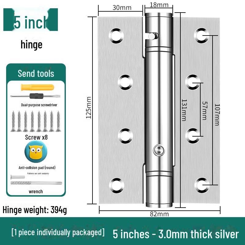 Invisible Spring Hinge: Automatic Rebound, Folding, Damping Door Closer for Silent Positioning On Hidden Wooden Doors.