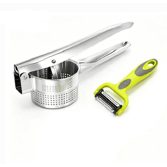 Potato Masher Kitchen Gadget Food Grade Stainless Steel Crusher Fruit and Vegetable Juicer Ergonomic Comfort Handle6