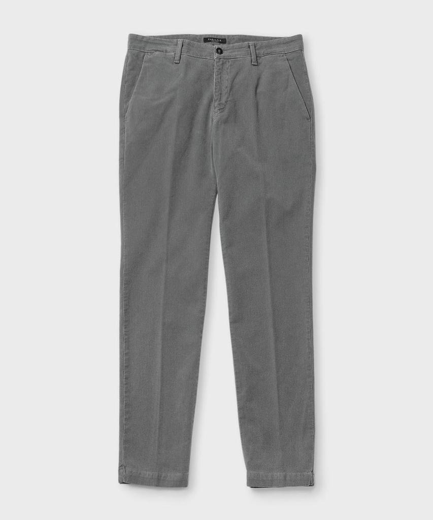 PANICALE Capri Fit Striped Textured Cotton Pants [Grey]