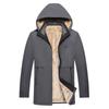 Men's Loose Casual Cotton Jacket Long Hip-Length    Warm Winter Daily Coat
