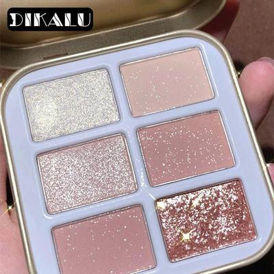 Dikalu Six -color Eye Shadow Flashed Small Gold Box Eye Shadow Plate