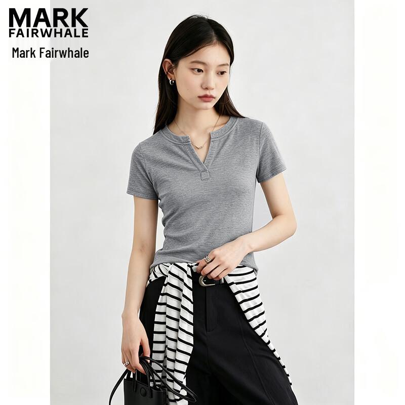 Mark Fairwhale Women s Slim Fit V-Neck Short Sleeve T-Shirt XL