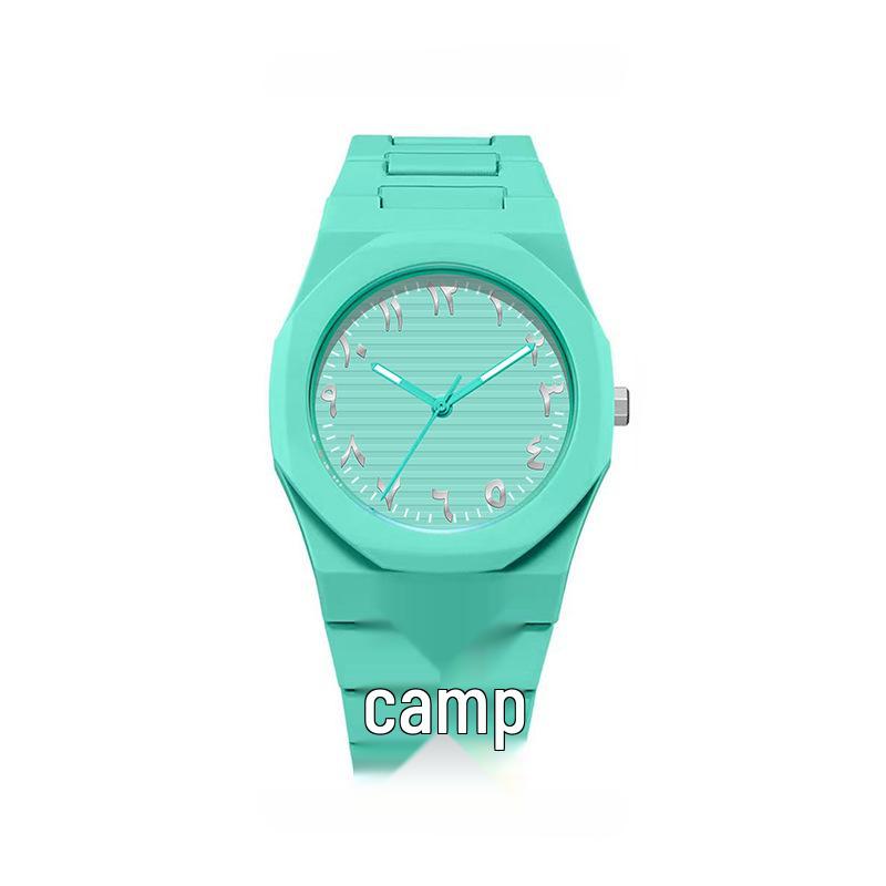 Matte Black Quartz Watch with Middle Eastern Style