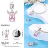 Suitable For 3Mm Authentic Bracelets Genuine Copper Color Pink Ballet Skirt Shoes Romantic Paris Decorative Charms Bead Elements Jewelry Creation