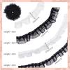 PH PandaHall 8 Yards Rüschenspitze Band 1 Zoll 1,3 Zoll Besatz Perlenbesetzte Spitzenborte, 1/2 Lage Weiße Perlenspitzenborte Schwarzes Spitzenband mit Perlen