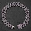 15MM Rhombus-Shaped Diamond Cuban Chain Collar for Pets - Stylish Metal Walking Accessory for Dogs & Cats