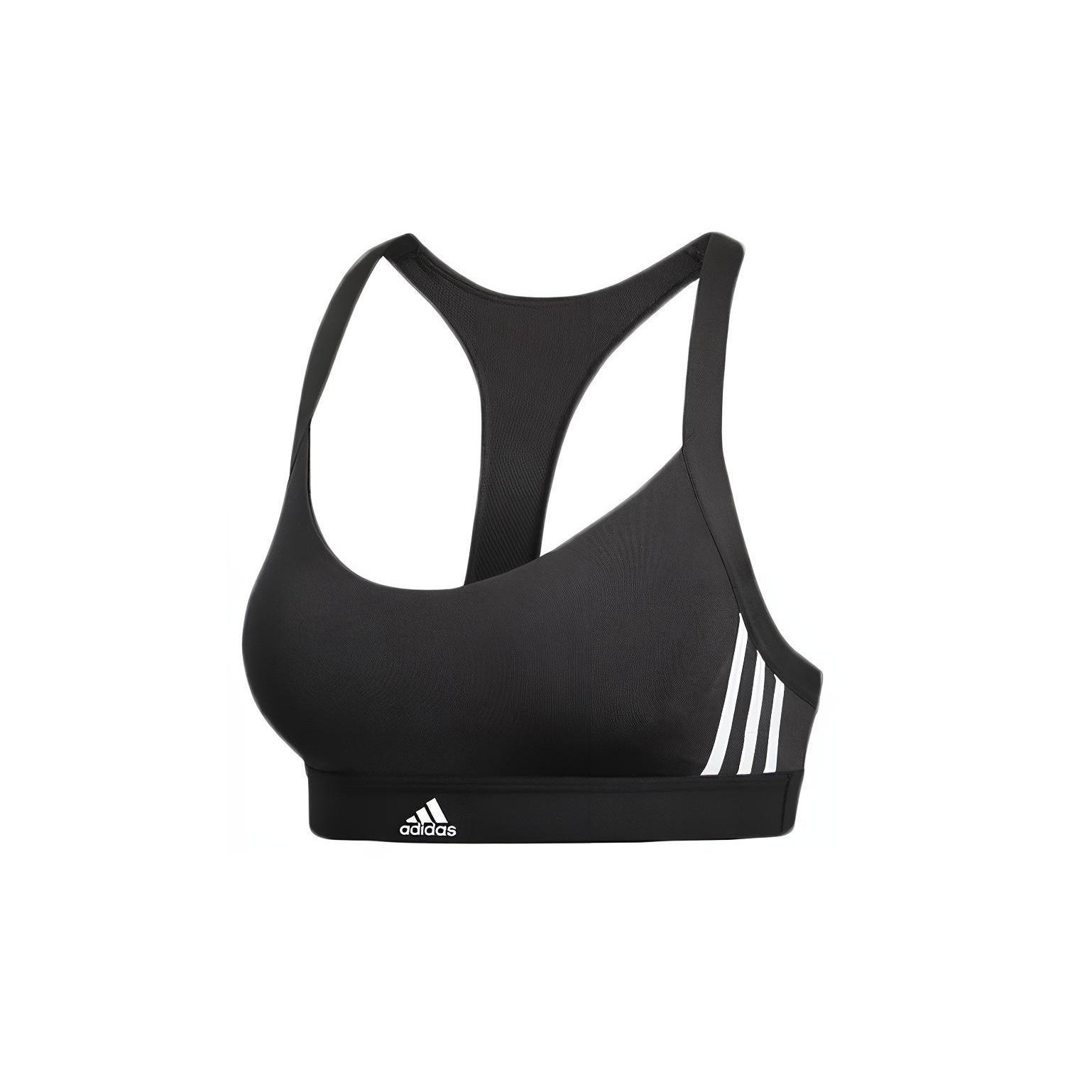 (WMNS) adidas All Me 3-Stripes Bra Asia Sizing  Black Whtie  Women s DU1290 XS