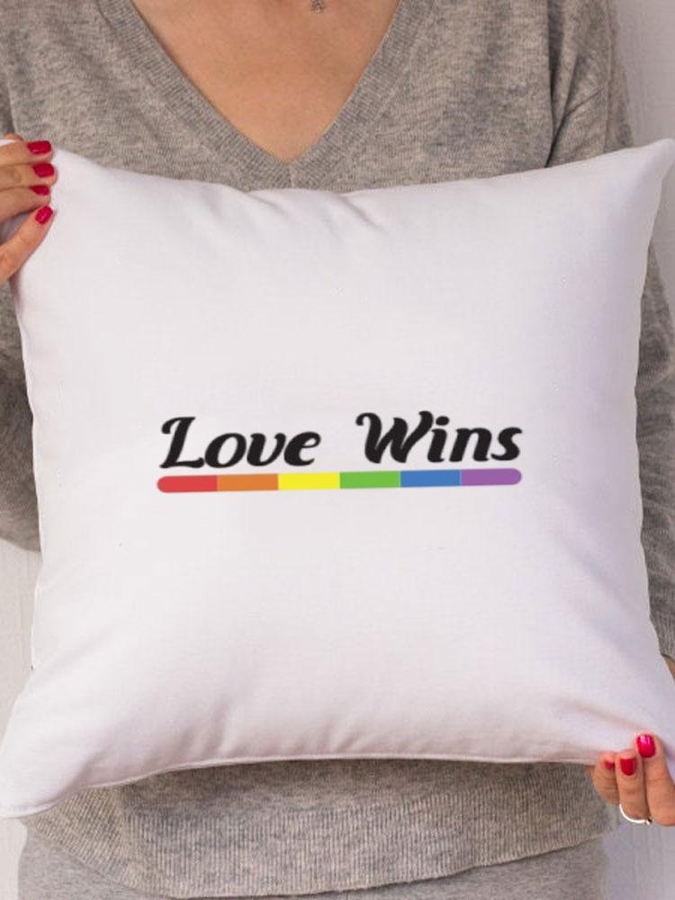 Rainbow Love Wins Pillow Cover for New Couple Bedroom Home Decor Love Pillowcase Tic Tac Toe Love Wedding Gift Pillows 45*45CM