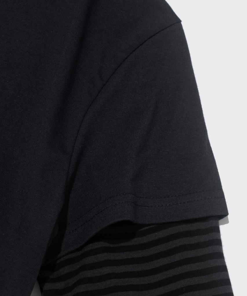 CARGOBROS FOR WOMAN Lettering Layered Long Sleeve (Charcoal)