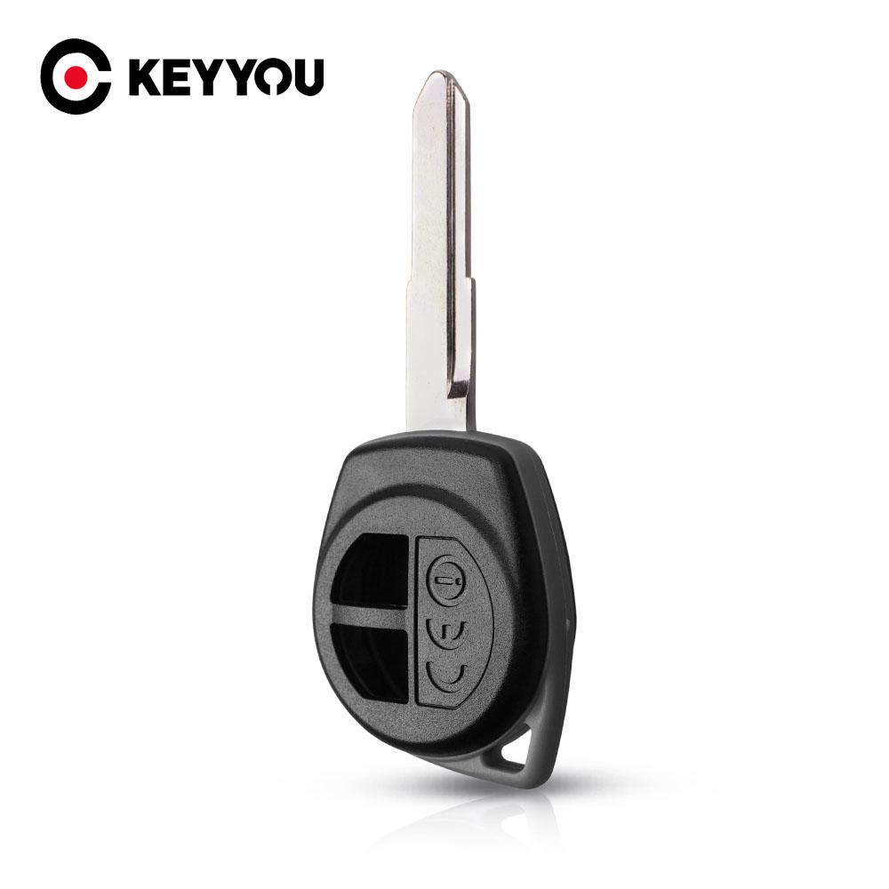 KEYYOU 10PCS/LOT Remote Car Key Case Shell Fob Housing For Suzuki Swift HU133R SZ11R Blade Replacement 2 Buttons