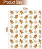 Christmas Gingerbread Throw Blanket: Ultra Soft White Flannel Plush Gingerbread Man Bed Blanket, Lightweight Cozy Christmas