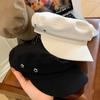 Vintage Octagonal Cap Flat Top Newsboy Hats Retro Star Hole Berets  Girls