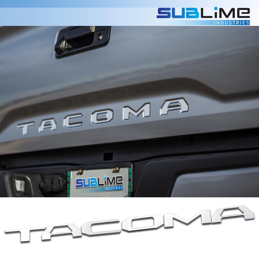 3D Raised Tailgate Ert Letters Emblem Fit For 2016- Tacoma Chrome Badges