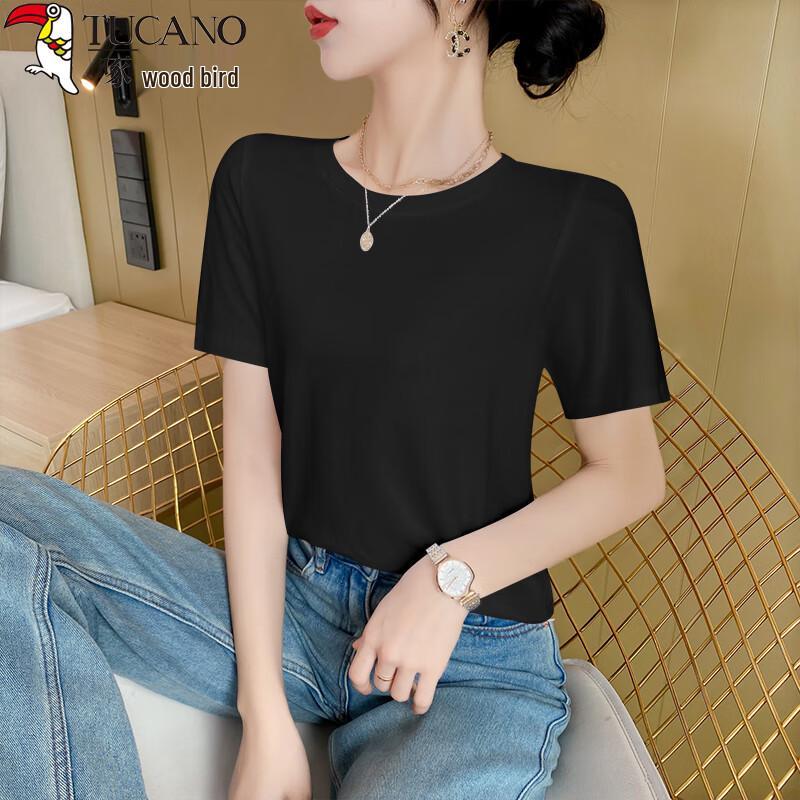 Woodpecker Women s Crew Neck Short Sleeve T-Shirt XL