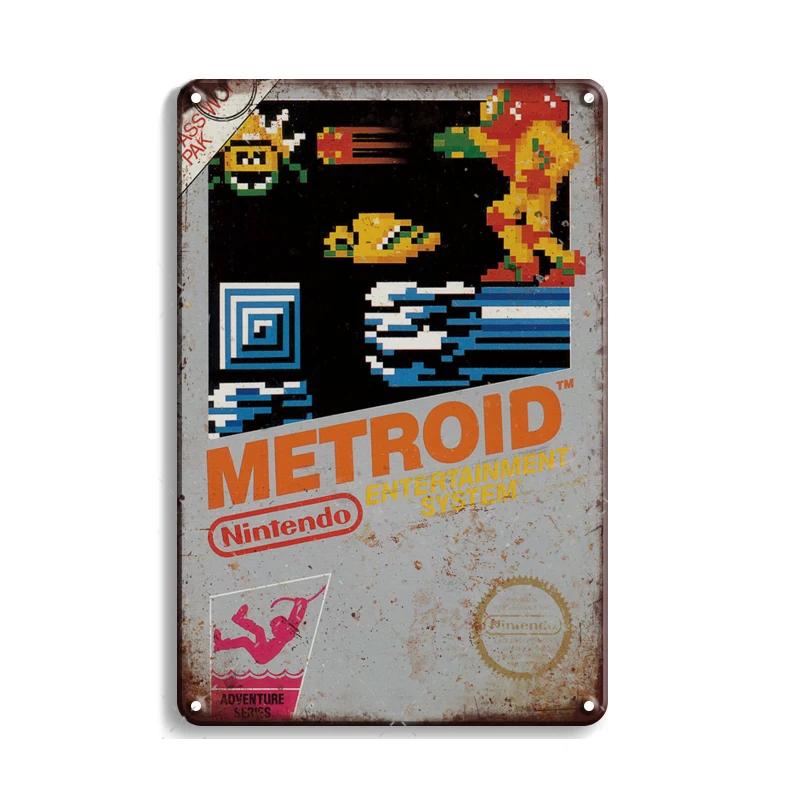 Metalen Blikbord Vintage Wandborden Decor Shabby Roest Videogame Poster Anime Film Metalen Borden Decor Man Cave Garage Blikken Plaat
